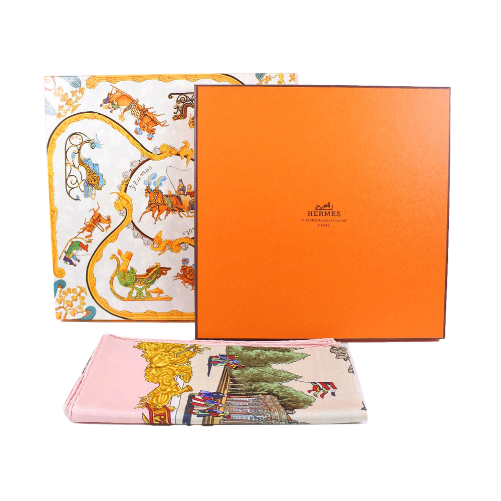 Pre-Loved Hermes Sanssoucy Silk Scarf 90 - Picture 6 of 6